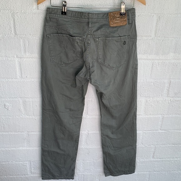 Volcom Modern Straight Leg Nova Solver Green Pants sz 28 - Picture 6 of 7